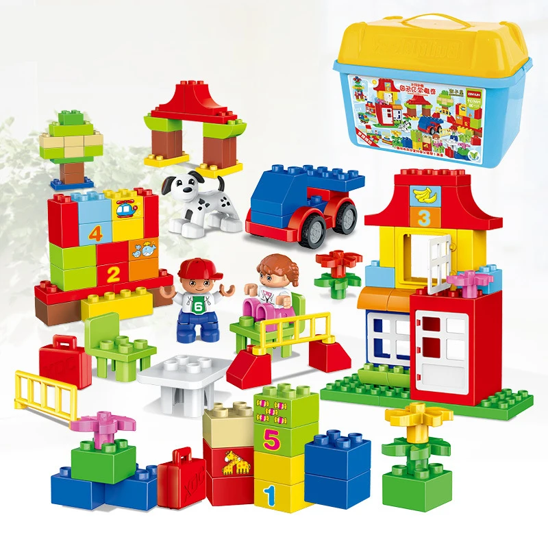 

[ New ] DIY 115pcs Big Children's paradise amusement park + figures Building Blocks Compatible with Legoed Duploe baby toys