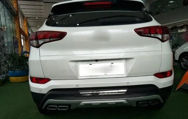 Для 2016 Tucson Un 2 шт (спереди + сзади) высокое качество АБС пластик хром передний и