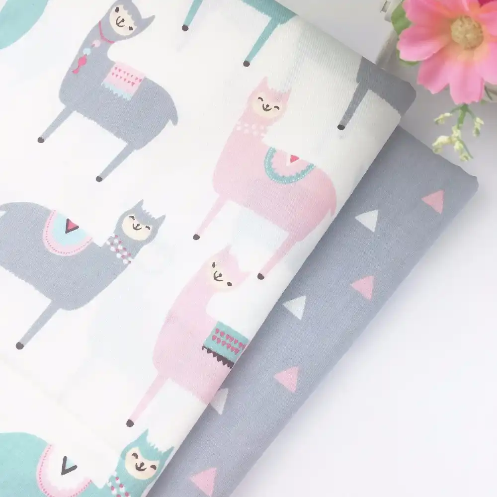 100 Cotton Twill Cloth Cotton Fabric Sheep For Diy Sewing Crib