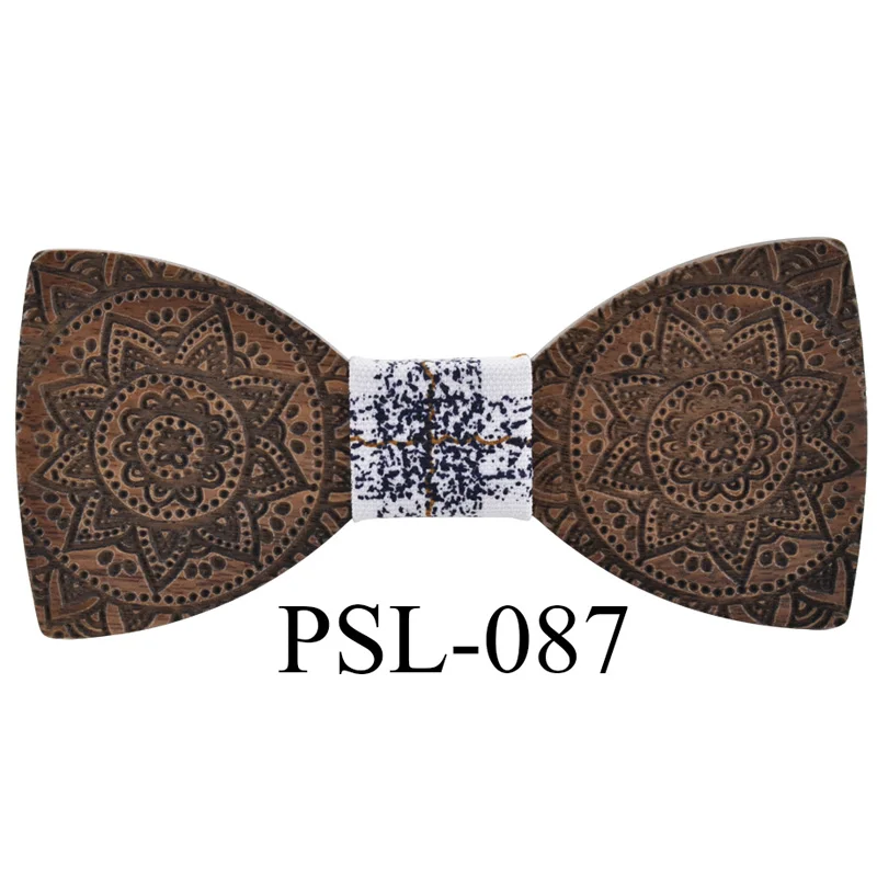 ZDJMEITRXDOOW мужской галстук-бабочка из твердой древесины для мужчин, классический галстук-бабочка с принтом, креативный галстук-бабочка ручной работы из дерева, Тотем - Цвет: PSL-087