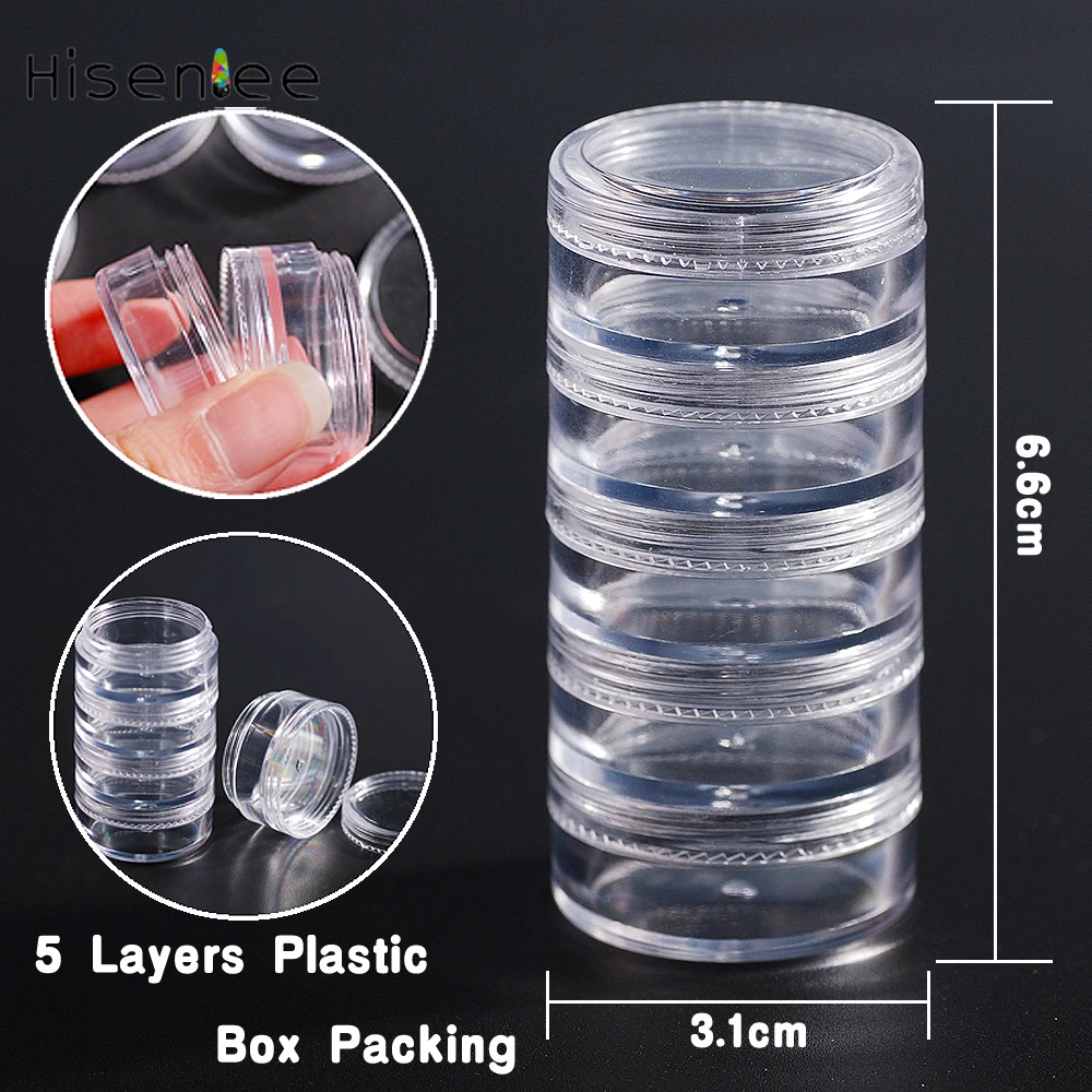 

Hot Stylish Transparent Simple Plastic Empty Storage Box Convenient To Carry Storage Rhinestone Jewelry Bead Secorative Gadgets