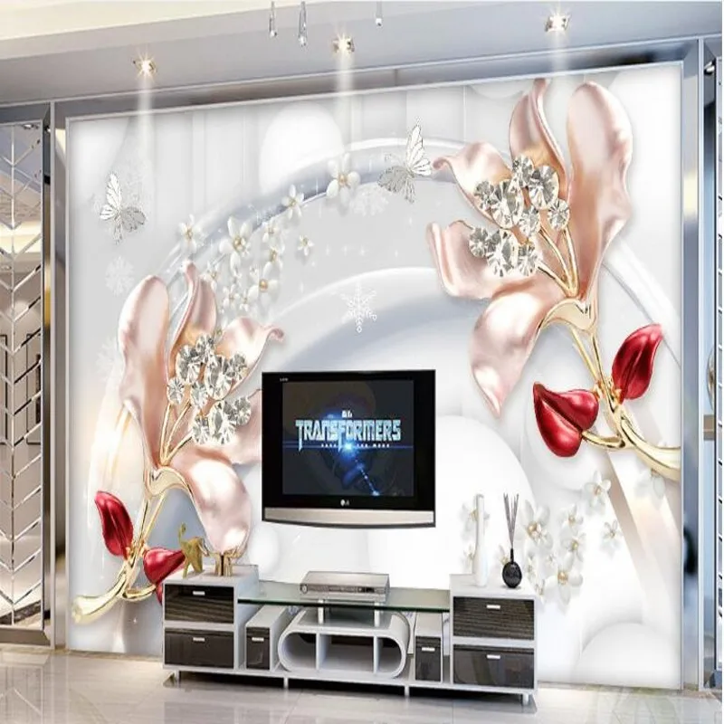 beibehang Custom large fresco 3d high - end jewelry three - dimensional noble fashion background wall non - woven wallpaper