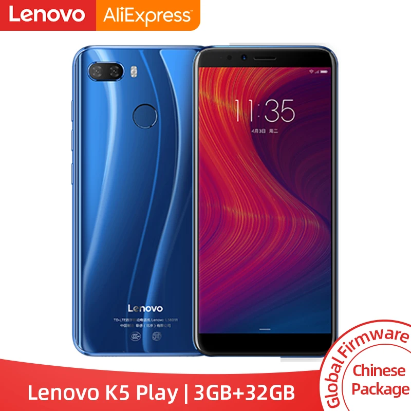 Смартфон lenovo K5 Play с глобальной прошивкой 3 ГБ 32 Восьмиядерный 1 4 г 5 7 дюйма 18:9