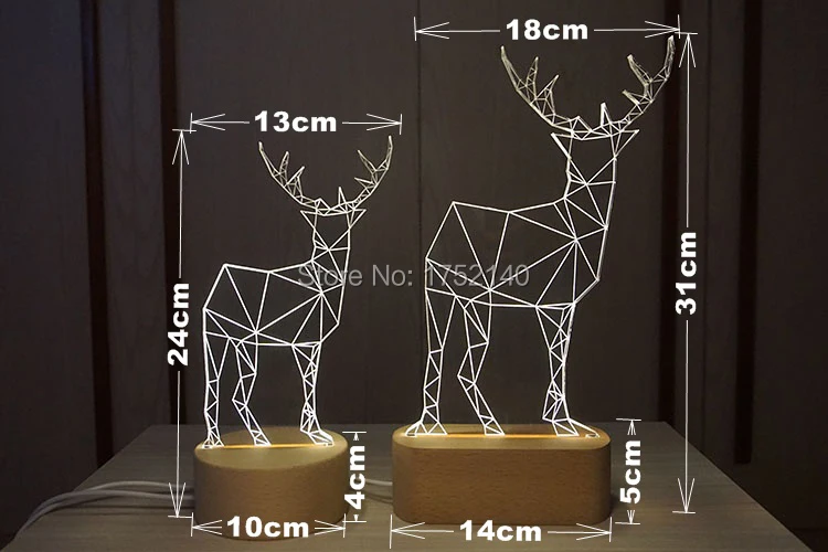 Новинка затемнения дерева, оргстекла LED настольная лампа ночник, ecoration свет, праздник подарок на день рождения, 110 В 220 В по всему миру