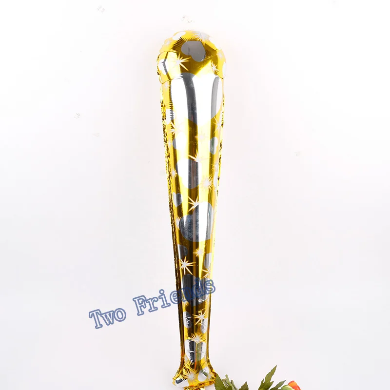 HL00302 gold Вечерние воздушные шарики из фольги на палочке, боевые игры, шарики для рук, бейсбол, 20 шт., Хлопушка, длинный колокольчик, воздушный шар, вечерние принадлежности - Цвет: HL00302 gold