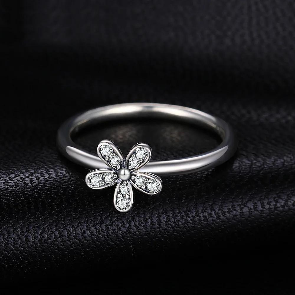 Jewelrypalace 925 Sterling Silver Shimmering Daisy Cubic Zirconia Ring Gift For Women Anniversary Gifts Fashion Jewelry Hot Sale
