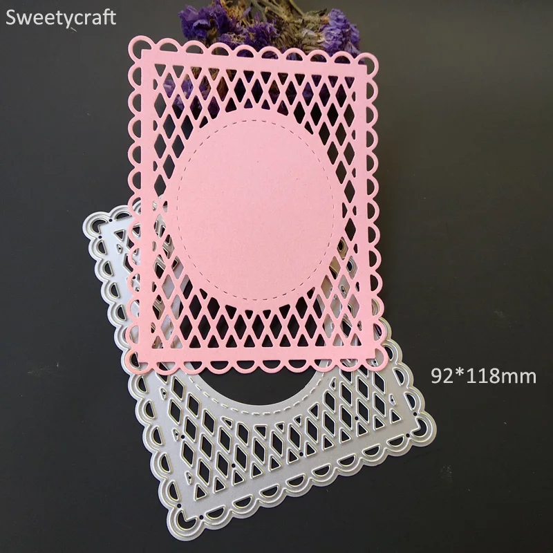 

Scrapbooking Dies Lace Square Frame Cutting Dies Craft New 2017 Embossing Stamps Stencil Paper Card Making Template Decor DIY