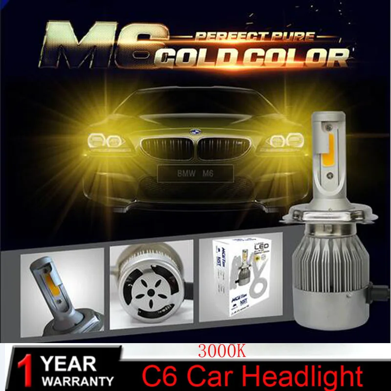 PANYUE Led H4 Car Headlights 72w 7600lm Car Led Light Bulbs H1 H9 H11 HB3 9005