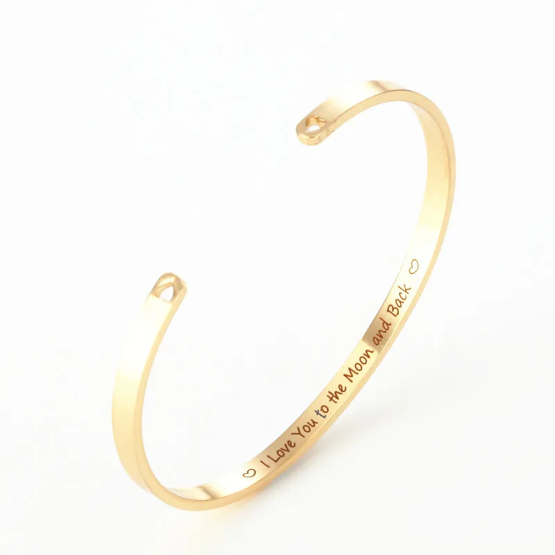 Индивидуальный модный кольцеобразный браслет с гравировкой браслет с надписью положительные вдохновляющие браслеты для девочек подарок женские ювелирные изделия - Окраска металла: ZZ-23