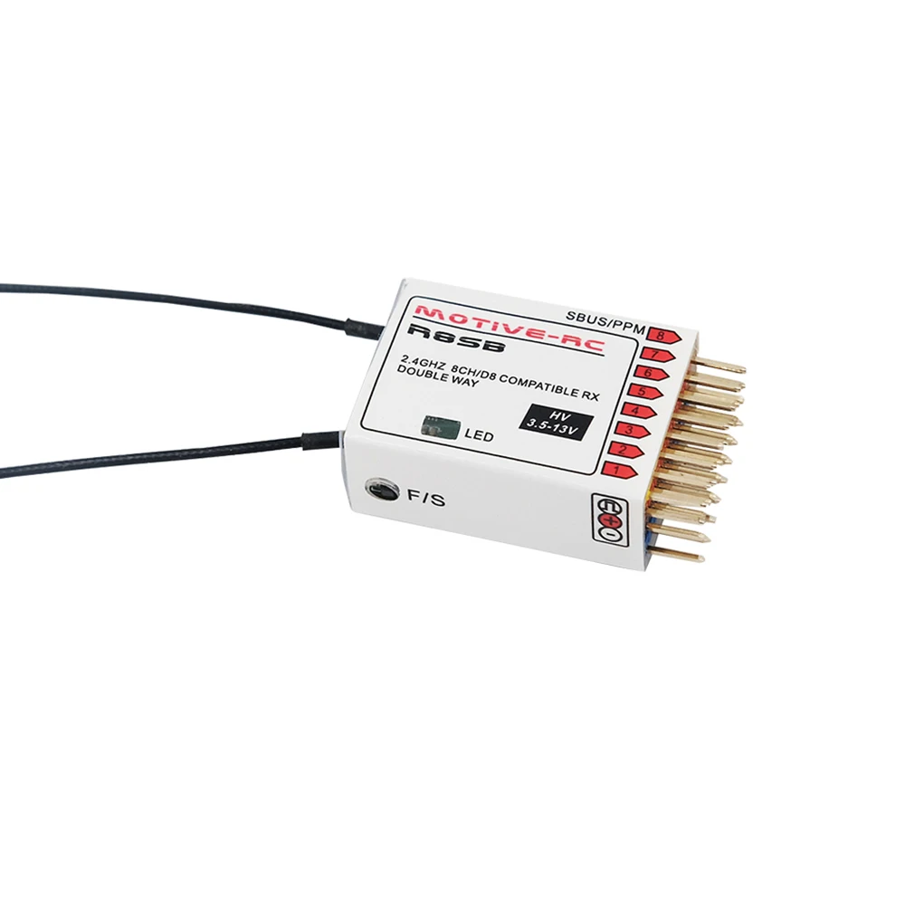 MOTIVE-RC R8SB 2.4G 9CH Frsky D8 Compatible Telemetry Receiver for X9D Plus, iRange X , Jumper MOTIVE-RC R8SB 2.4G 9CH Frsky D8 Compatible Telemetry Receiver for X9D Plus, iRange X , Jumper