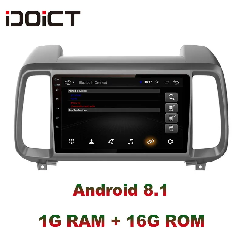 Top IDOICT Android 8.1 Car DVD Player GPS Navigation Multimedia For Hyundai ix35 Radio 2018 car stereo car stereo 3