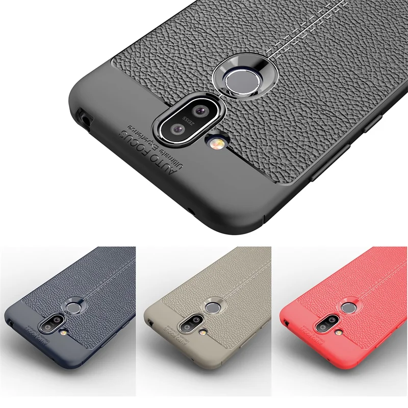 

Cases For Nokia 7.1 Plus/X7 Luxurry Leather Silicone Soft TPU Back Cover Accessory On Nokia7.1 Coque Fundas For Nokia 7 Plus