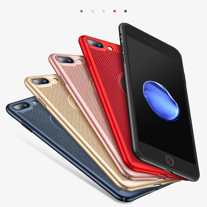 

Slim Heat Cooling Case Cover For iPhone 5 5s se Protective Phone Case for iPhone 6 6S 8 7 Plus 10 X XS Max XR Coque Fundas Capa