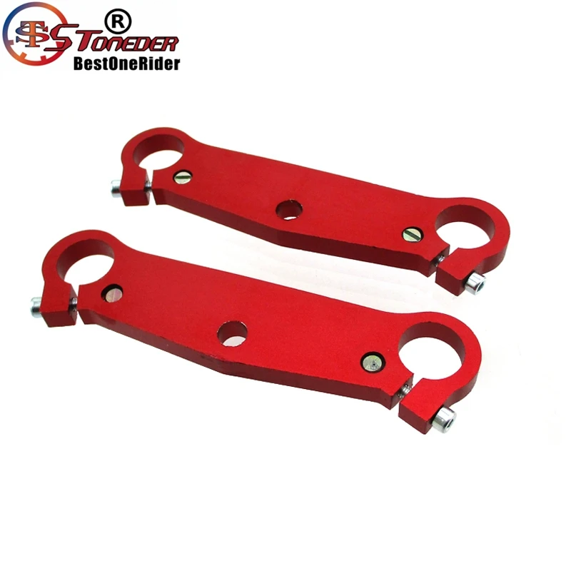 STONEDER Red Front Fork Triple Tree Clamps Plate For Chinese 47cc 49cc Mini Moto Pocket Bike Cags Mx-3 GP-RSR MTA1 MTA2 A1 A2 A3