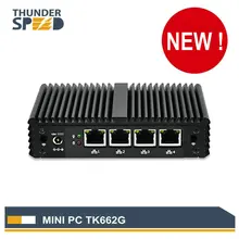 Fanless Mini PC Windows 10 Linux Pfsense 4 LAN Port as Router Firewall Barebone PC Zero Noise Cheap Small Quad core Computer