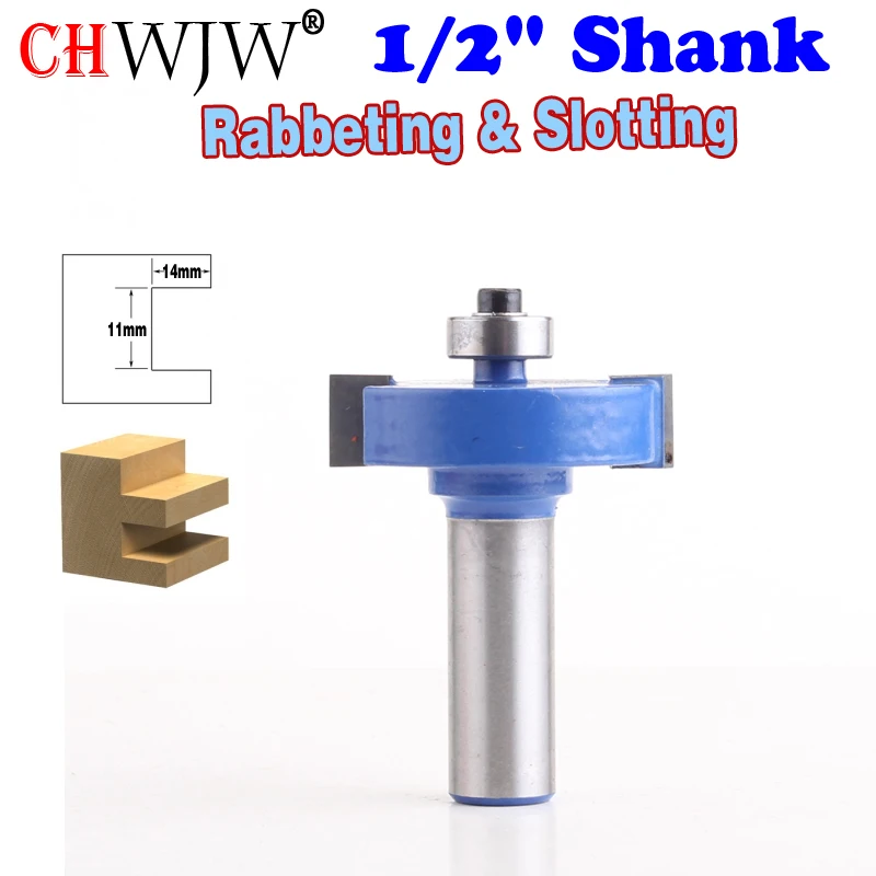 1PC 1/2" Shank 11mm Slot Slotting & Rabbeting Router Bit Wood Cutting