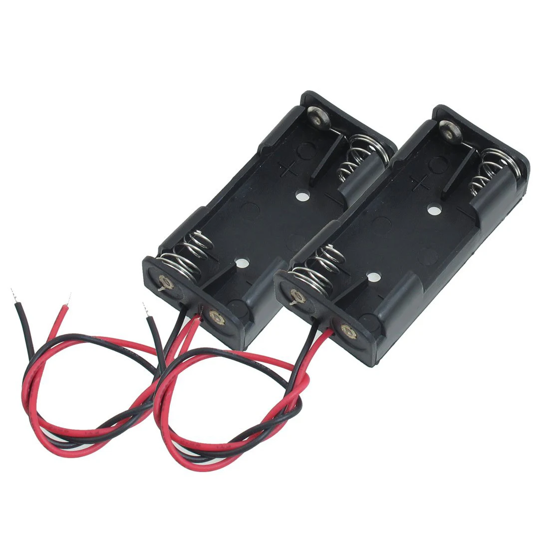 2 шт. Pin черный пластик 2x1 5 V AAA чехол для аккумулятора держатель| |