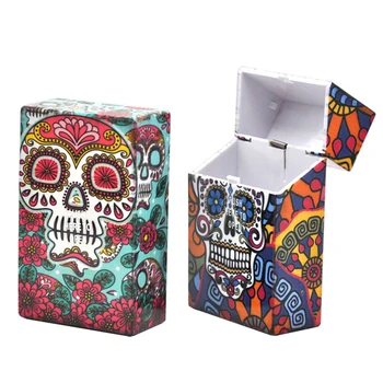 

20pcs Portable Cigarette Case Capacity Plastic Cigarettes Box Butterfly & Skull Storage Case for Cigarette Smoking Accessories