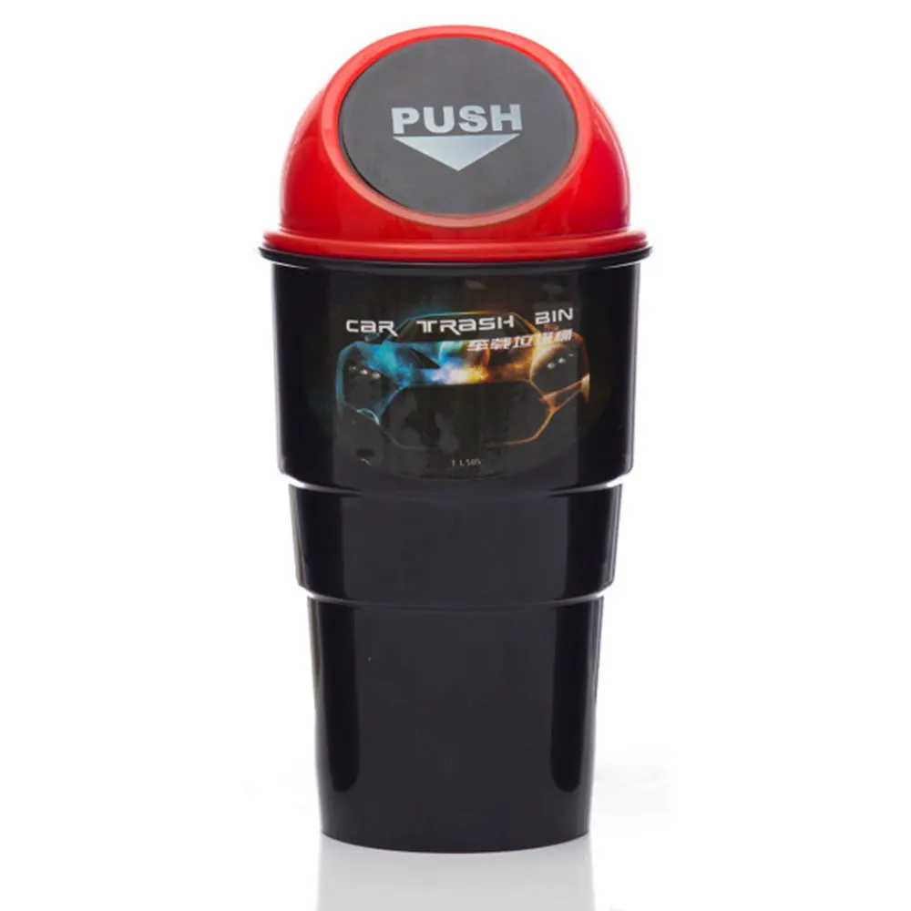Vehemo Self-Slip Flip Detachable Car Trash Can Car Can Bin Mini Storage