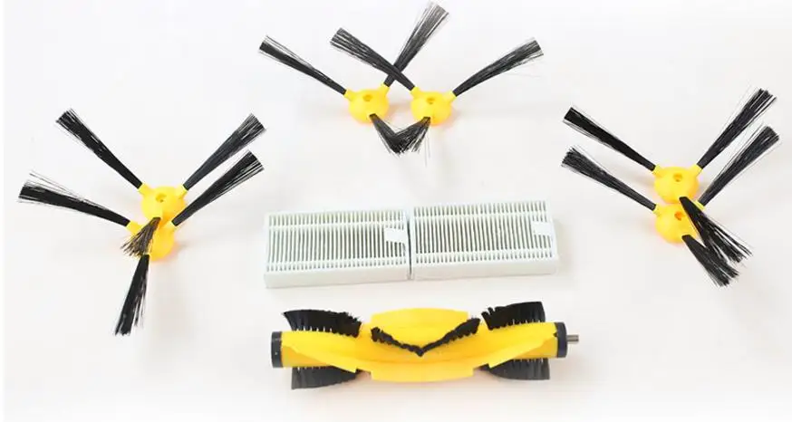 

(ForB6009)Spare parts for Robot Vacuum Cleaner, side brush*6pcs+ heap filters*2pcs+v-shaped central brush*1pc