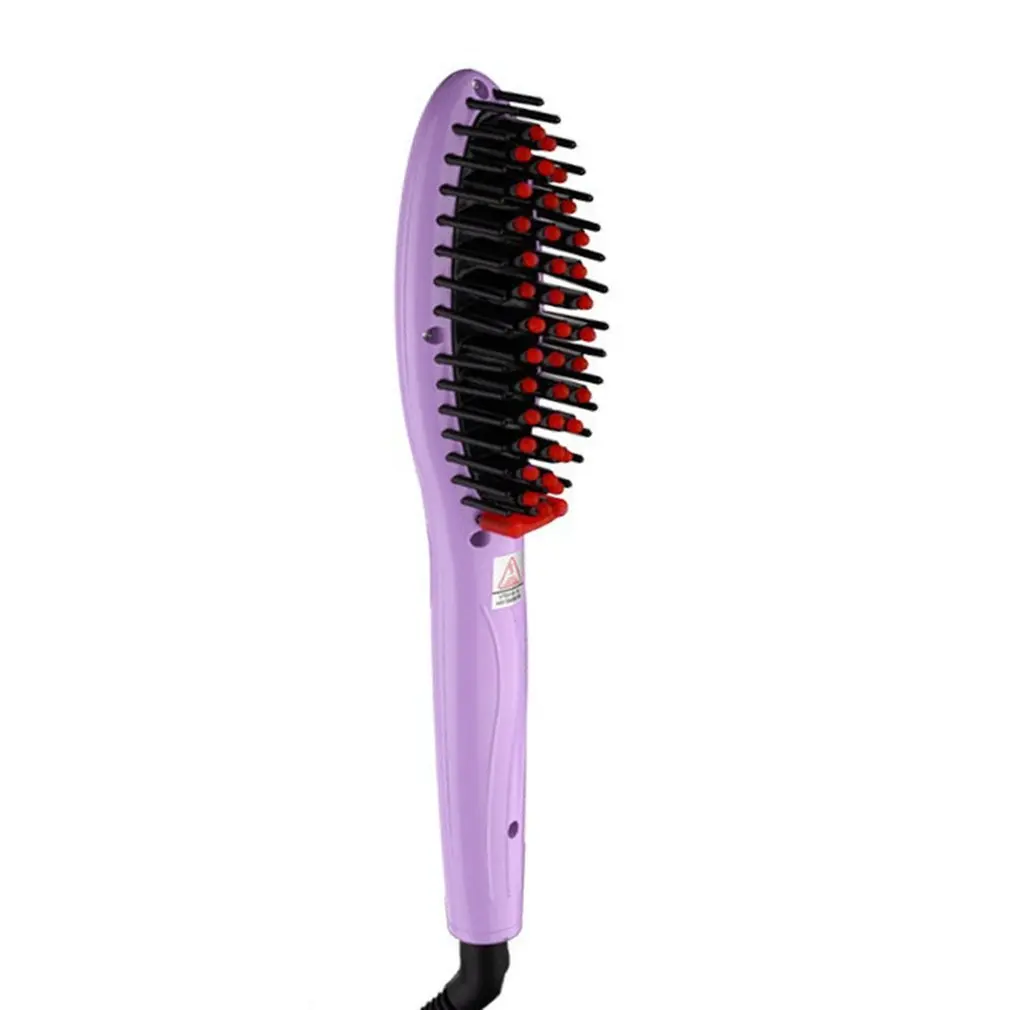 Электрическая щетка для выпрямления волос быстрый выпрямитель волос расческа для волос электрическая щетка расческа Утюги Авто Расческа для прямых волос щетка - Цвет: purple