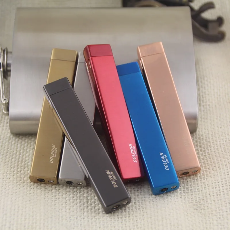 

Creative Compact Butane Lighter Stripe Lighter Inflated Gas Jet Oil Metal Gift No Gas