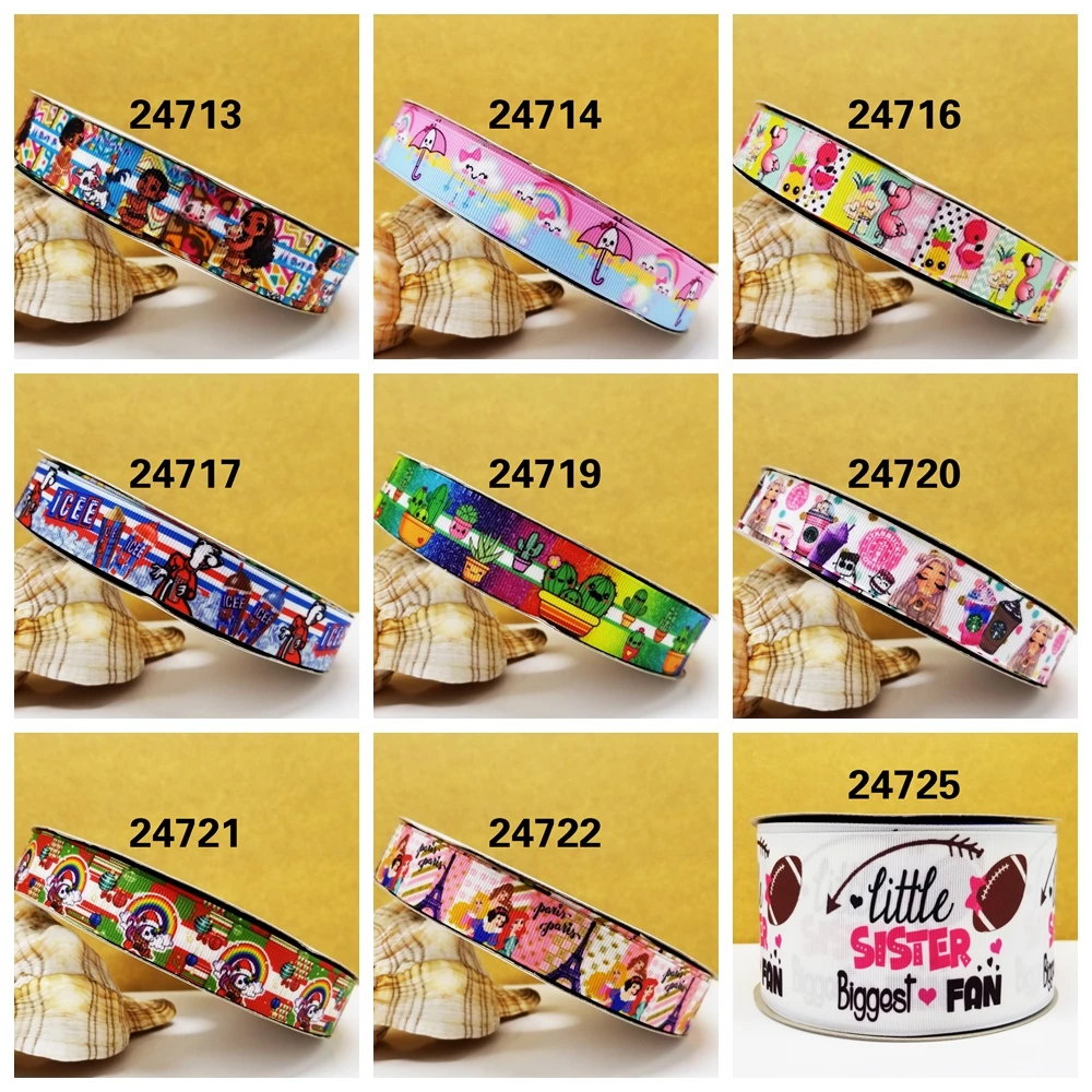 

Free shipping 2018 new arrival ribbons Hair Accessories ribbon 10 yards printed grosgrain ribbons 24713