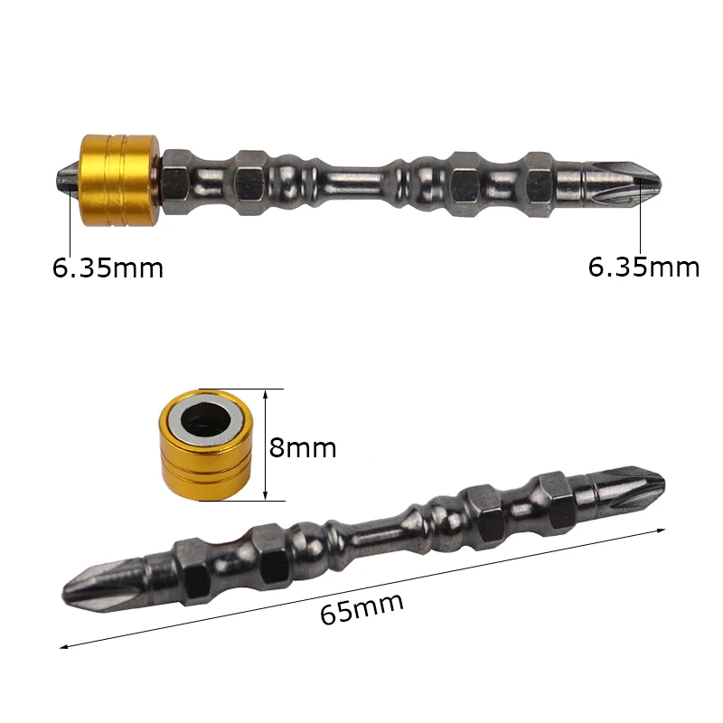 65 мм/110 мм набор магнитных отверток PH2 1/" с шестигранным хвостовиком Phillips для гипсокартона электрические шурупы