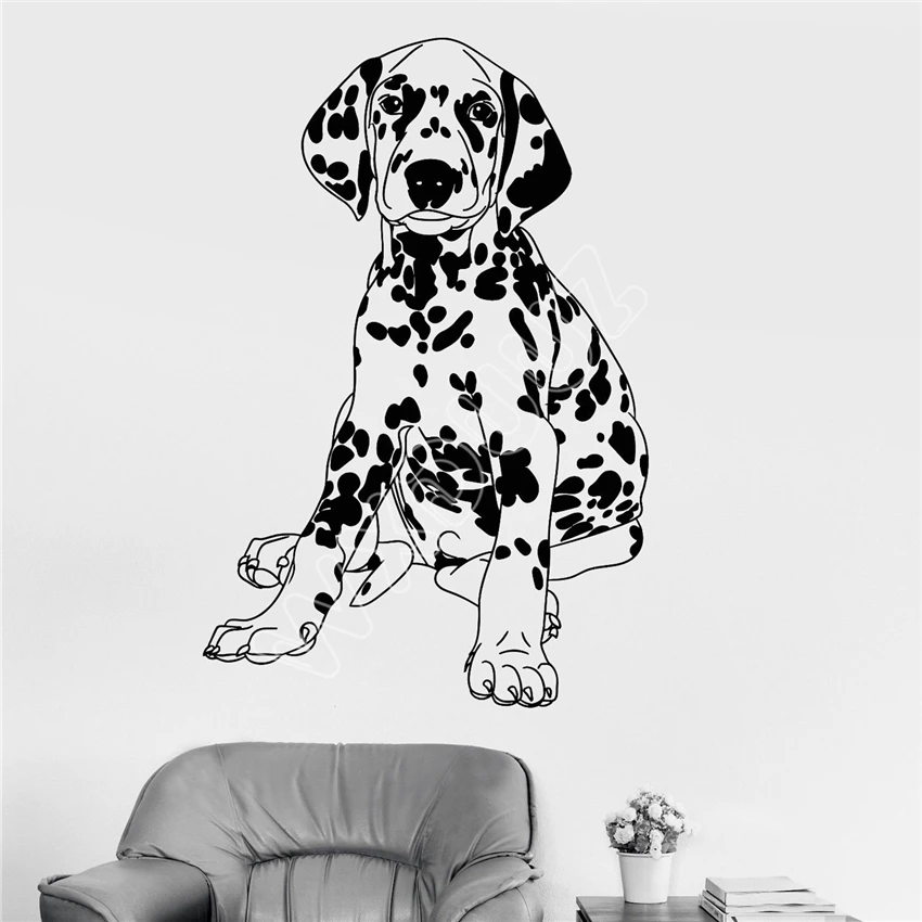 

WXDUUZ Vinyl Wall Decal Dalmatian Pedigree Dog Pet Shop Vet Clinic Stickers Wall Sticker Home Decor Wall Decals B197