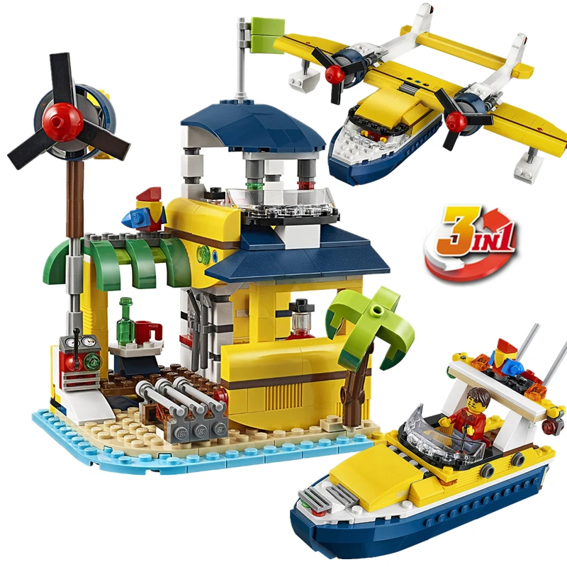 

LEPIN City Creator 3 in 1 Island Adventures Building Blocks Bricks Kids Model Toys For Children Marvel Compatible Legoings