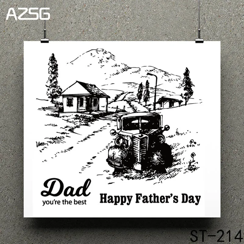 

AZSG Village under the mountain Transparent Silicone Stamp / Seal DIY Clip Art / Album Decoration Clear Stamp