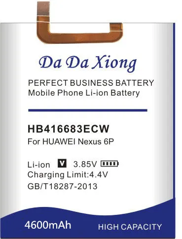 Da Xiong 4600 мАч HB416683ECW батарея для huawei Google Ascend Nexus 6P H1511 H1512