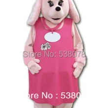 Розовый Беременная собака Маскоты костюм для взрослых Размеры беременных рекламы Маскоты te Экипировка Костюм Собака карнавальный костюм sw451