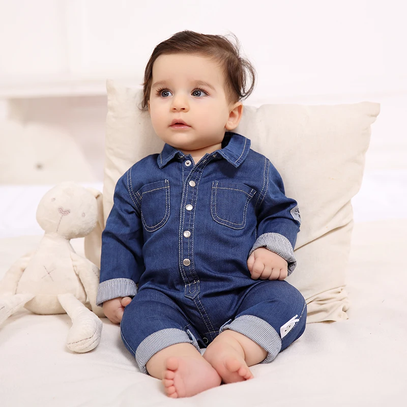 baby denim romper suit