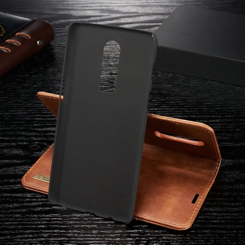 Винтажный кожаный чехол кошелек DG.MING с откидной крышкой для OnePlus 6 2 в 1