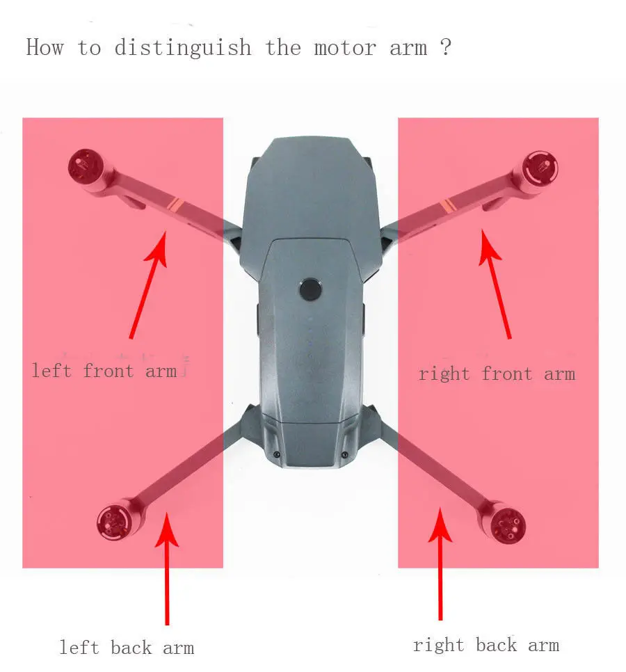 DJI Mavic Pro Original Front Back Left Right Motor Arms With Cable and Propellers Drone Repair Accessories drone accessories drone propeller drone repair parts