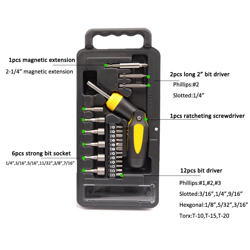 ST-03120 standley ratchet screwdriver set des3