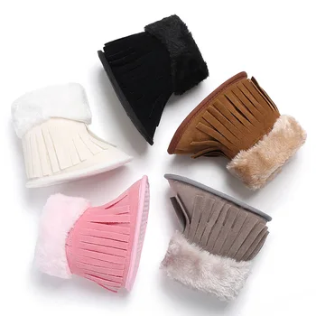 

Snow boots winter men and women baby plus velvet warm tassel shoes