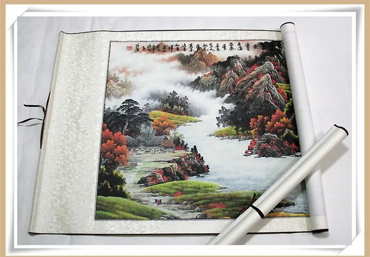 Китайская живопись каллиграфия и живопись/Пейзаж/гостиная живопись/удача фэн шуй видео-huixiange