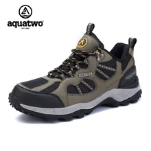 AQUATWO Mens Sports Outdoor Hiking Trekking Shoes For Men Spring Autumn Sport Breathable Climbing Mountain Shoes Sneakers Man