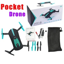 Mini remote control quadcopter WiFi FPV camera hd Pocket Selfie Drone JY018 Easy carry travel hd camera USB H37 birthday gift
