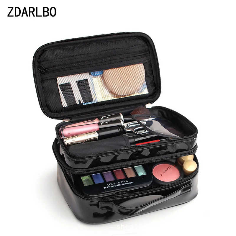 

ZDARLBOTravel Fashion Woman Cosmetic Bag Organizer Beautician PU Waterproof Makeup Bag Large Capacity Toiletries Storage Bags