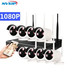 8CH 1080P Wireless NVR Kit Wifi CCTV System 8PCS 2MP Outdoor Security IP Camera P2P Remote View Video Surveillance Set