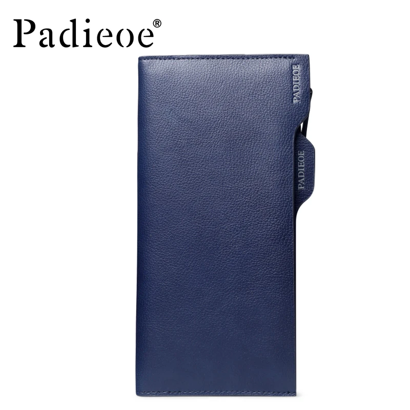 

Padieoe Brand Men Wallet Genuine Leather Clutch Cowhide Fashion Purse Credit Card Wallet Business Casual Men's Wallet Free Ship