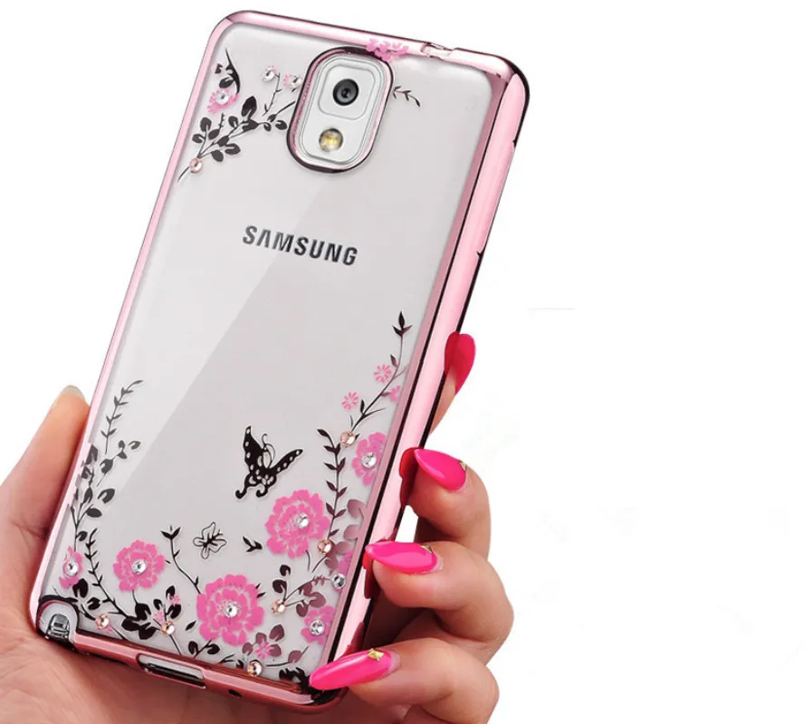 Новый чехол для телефона Samsung Galaxy S5/6 S6Edge красивый цветок розы бабочка золотой