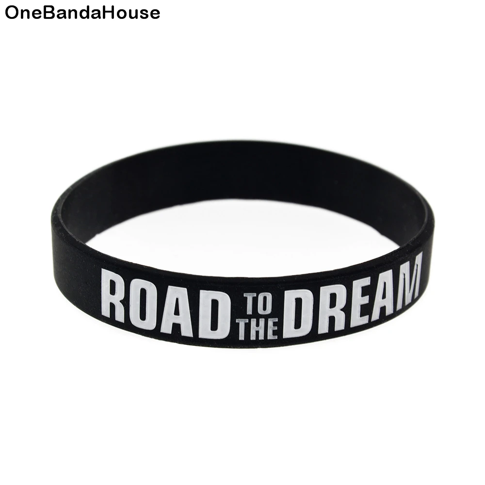 

OneBandaHouse 50PCS/Lot Road to the Dream Silicone Wristband Decoration Bracelet Best Gift to Friends