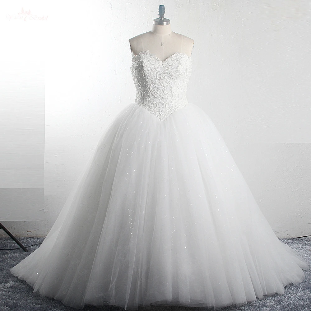 

RSW1511 Elegant Sweetheart Neckline Tulle Ball Gown Robe De Mariee Princesse 2019