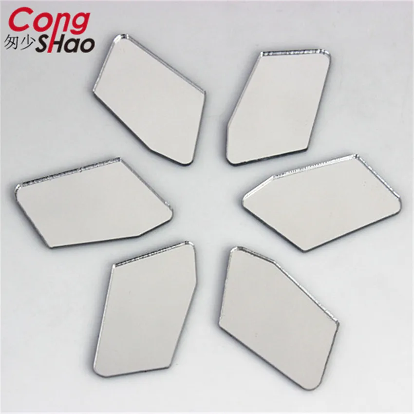 Cong Shao 17*31 Millimetri 20Pcs Di Alta Qualità Di Caffè Specchio Hot Fix Acrilico Strass Flatback Pietra Di Cristallo Per Fai Da Te Costume Trim Zz3
