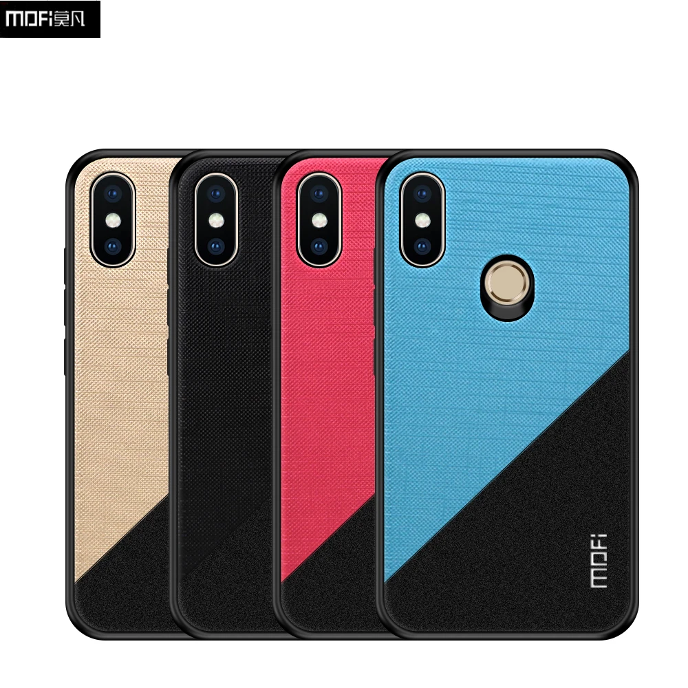 xiaomi leather case chain Mofi Shockproof Men Business Back Cover for Xiaomi Redmi Note 6 Case 6.26" xiaomi leather case glass