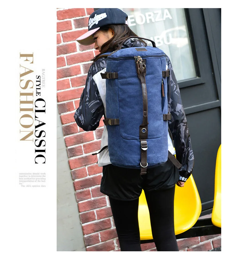 Capacidade de Escalada Redondo à Prova Lona dos Homens Grande Bolsas Balde Dwaterproof Água Viagem Duffel Bolsa Ombro Mala Bagagem Pacote Esporte Xa28d 25 Esporte e Lazer